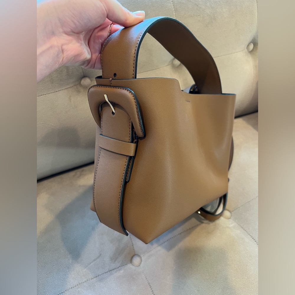 Arket Leather Crossbody Bag, Brown Gem